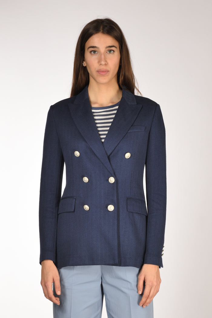 Circolo 1901 Blazer Doppiopetto Blu Donna - 2