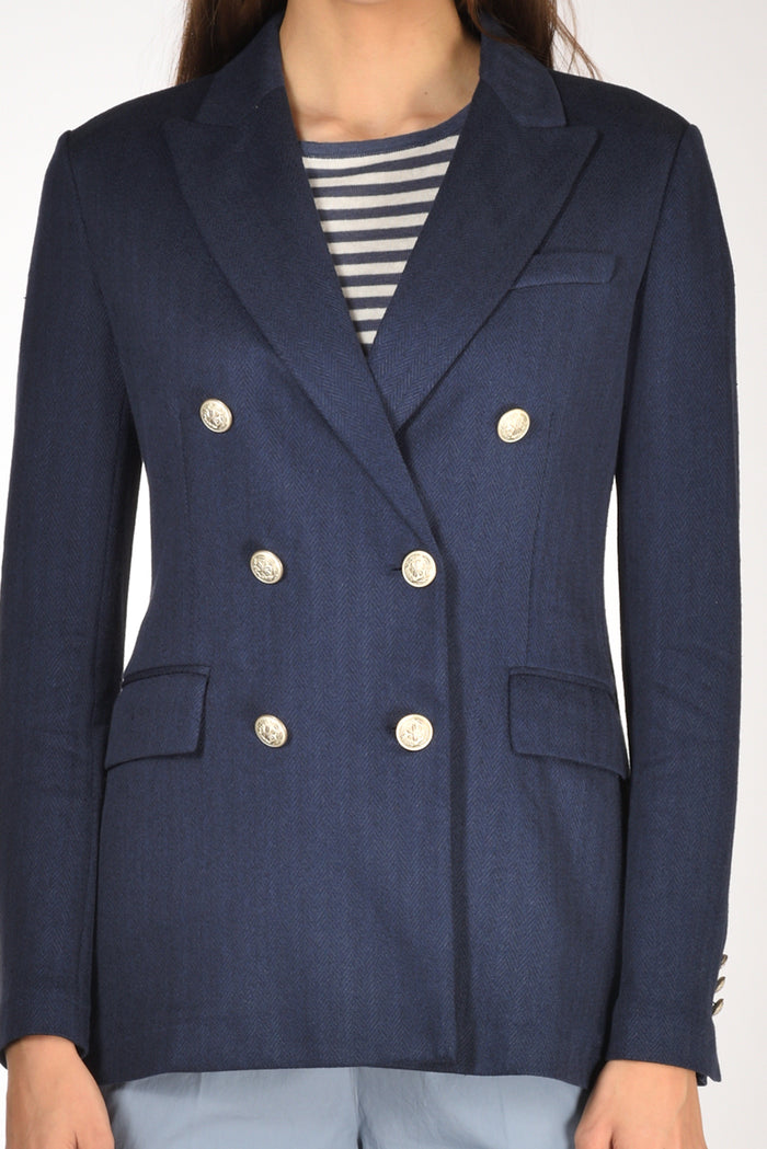 Circolo 1901 Blazer Doppiopetto Blu Donna - 3