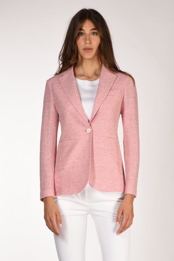 Circolo 1901 Blazer Slim Long Rosa Donna-2
