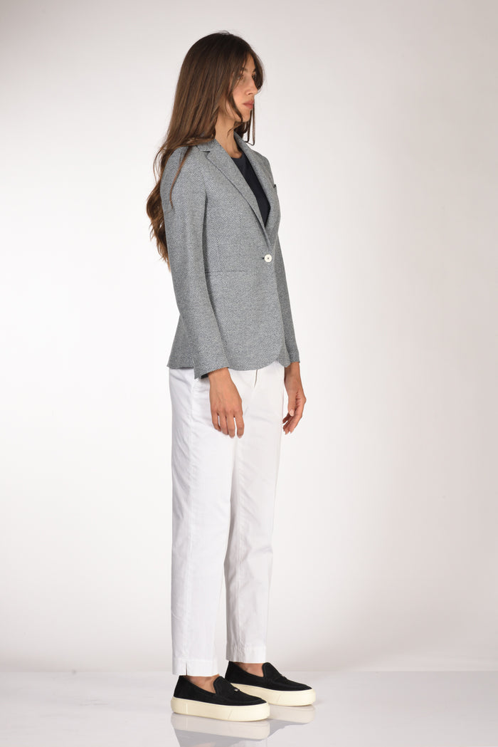 Circolo 1901 Blazer Slim Long Blu Donna - 4