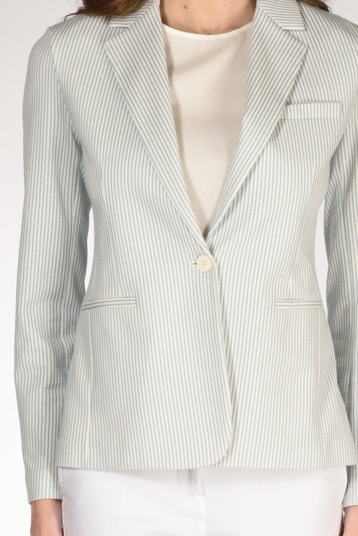 Circolo 1901 Blazer Slim Fit Azzurro/bianco Donna - 3