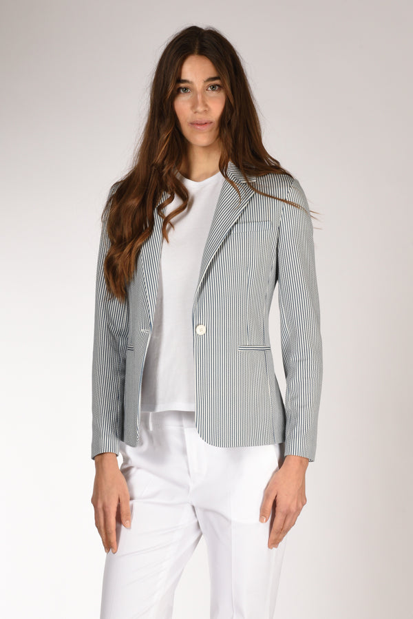 Circolo 1901 Blazer Slim Fit Blu/bianco Donna