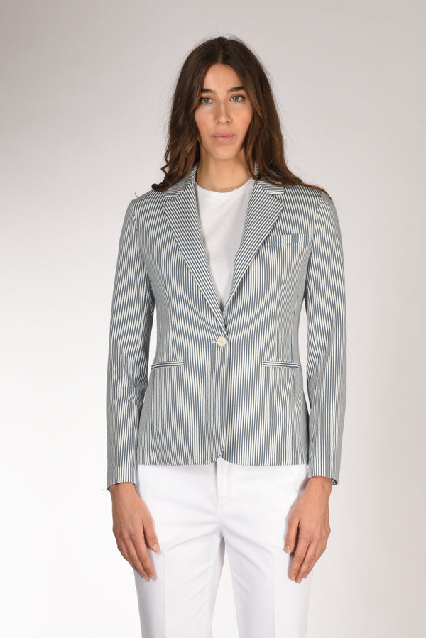 Circolo 1901 Blazer Slim Fit Blu/bianco Donna-2
