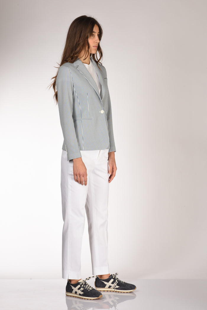 Circolo 1901 Blazer Slim Fit Blu/bianco Donna - 3