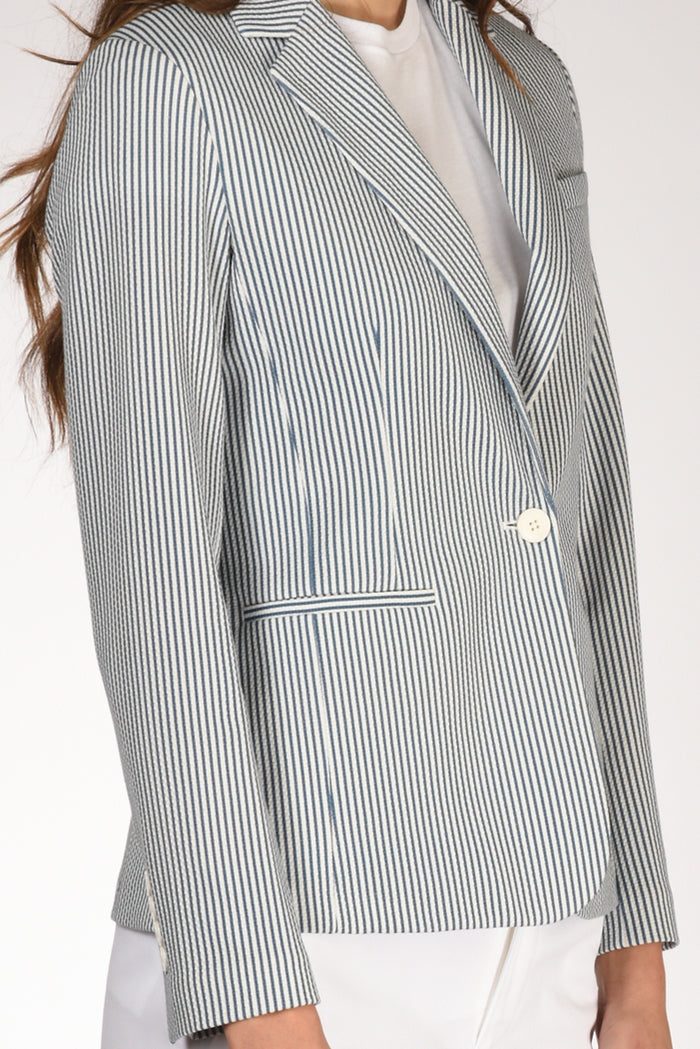 Circolo 1901 Blazer Slim Fit Blu/bianco Donna - 4