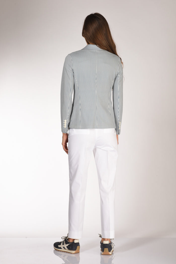 Circolo 1901 Blazer Slim Fit Blu/bianco Donna - 5