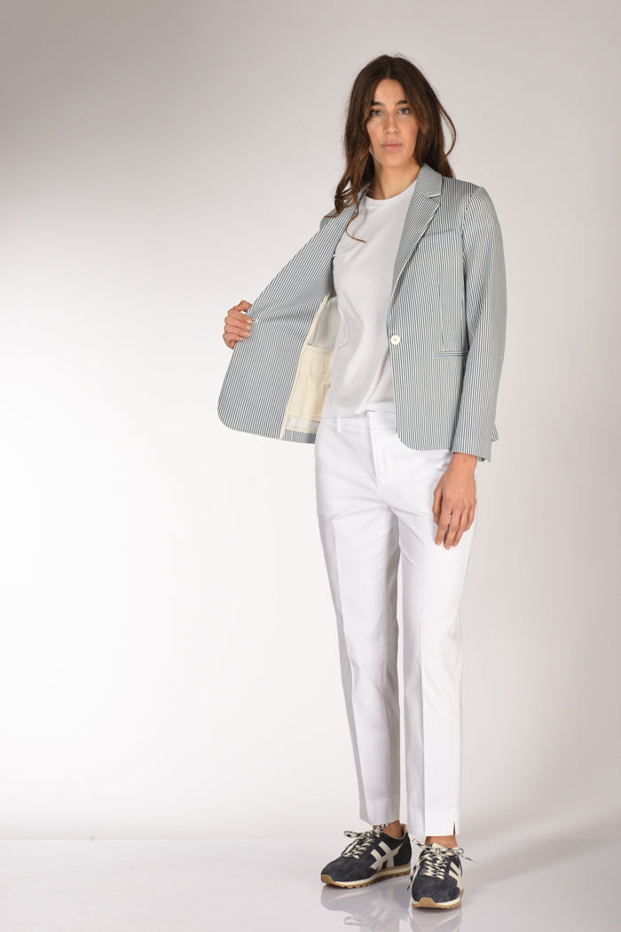 Circolo 1901 Blazer Slim Fit Blu/bianco Donna - 6