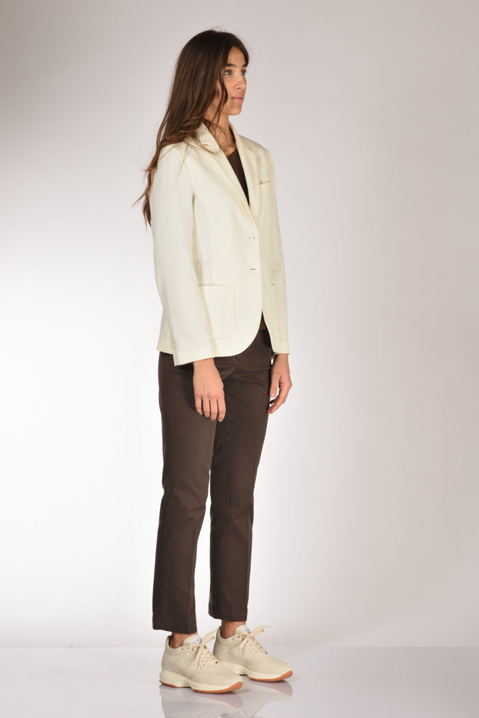 Circolo 1901 Blazer Slim Fit Bianco Donna - 4