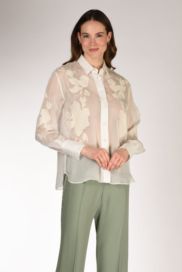 Forte Forte Camicia Organza Bianco Naturale Donna - 1