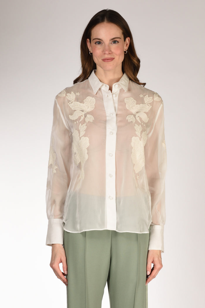 Forte Forte Camicia Organza Bianco Naturale Donna - 2