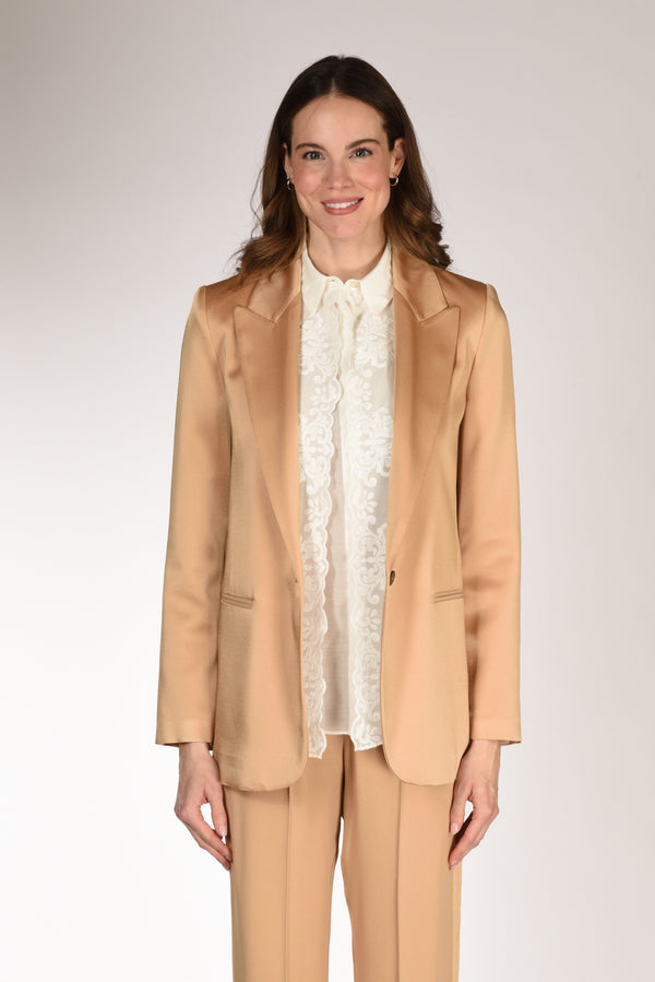 Forte Forte Giacca Satin Beige Donna-2