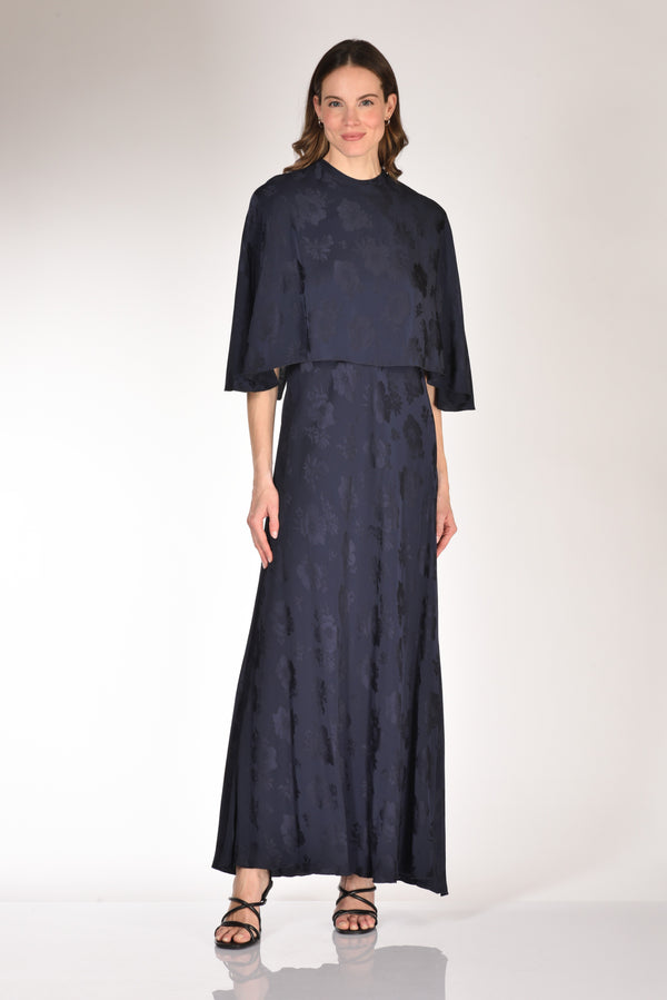 Forte Forte Abito E Mantella Blu Donna