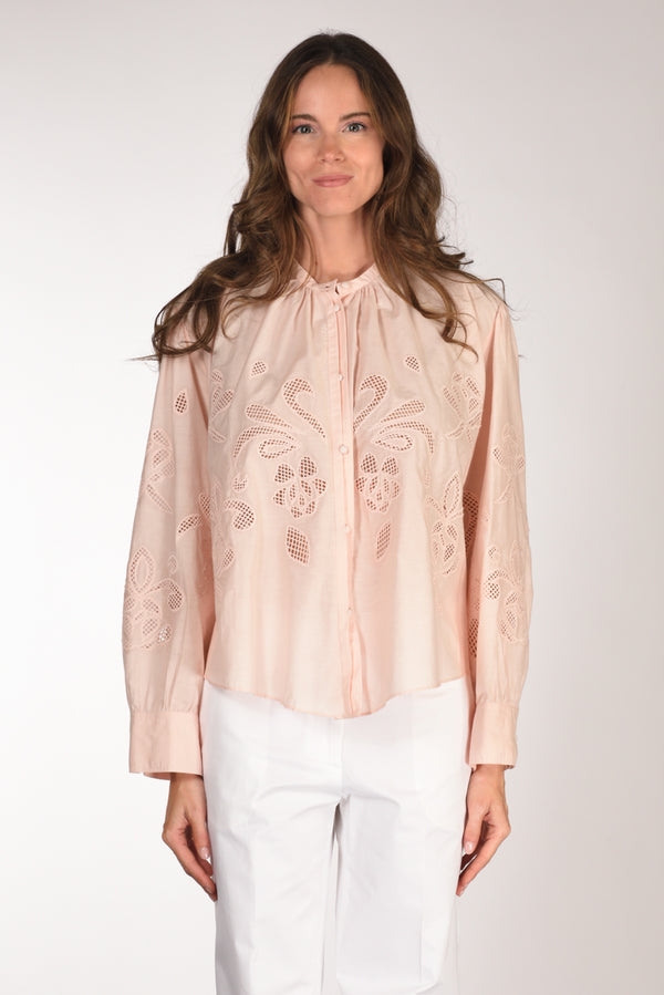 Forte Forte Camicia Lunamaris Rosa Donna-2