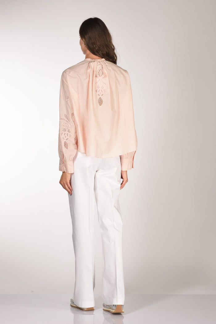 Forte Forte Camicia Lunamaris Rosa Donna - 5