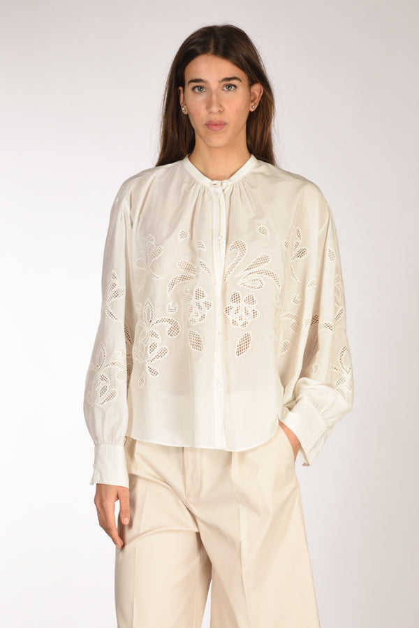 Forte Forte Camicia Lunamaris Bianco Naturale Donna