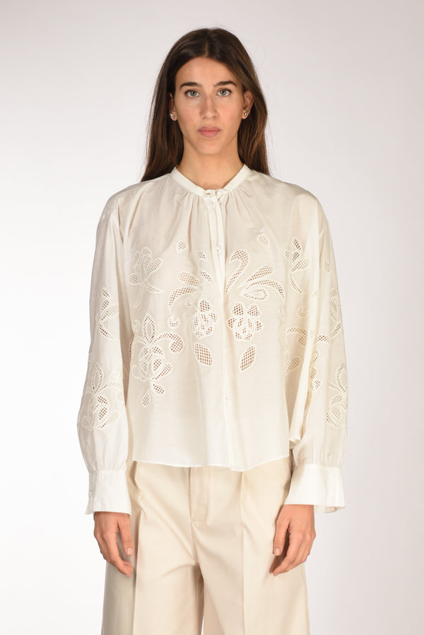 Forte Forte Camicia Lunamaris Bianco Naturale Donna-2