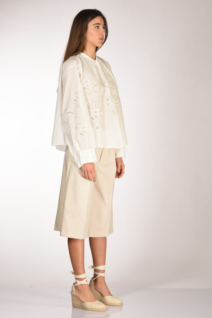 Forte Forte Camicia Lunamaris Bianco Naturale Donna - 4