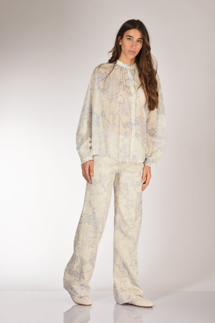 Forte Forte Pantalone Stampa Azzurro/bianco Donna - 2