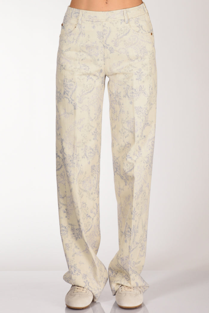 Forte Forte Pantalone Stampa Azzurro/bianco Donna - 3