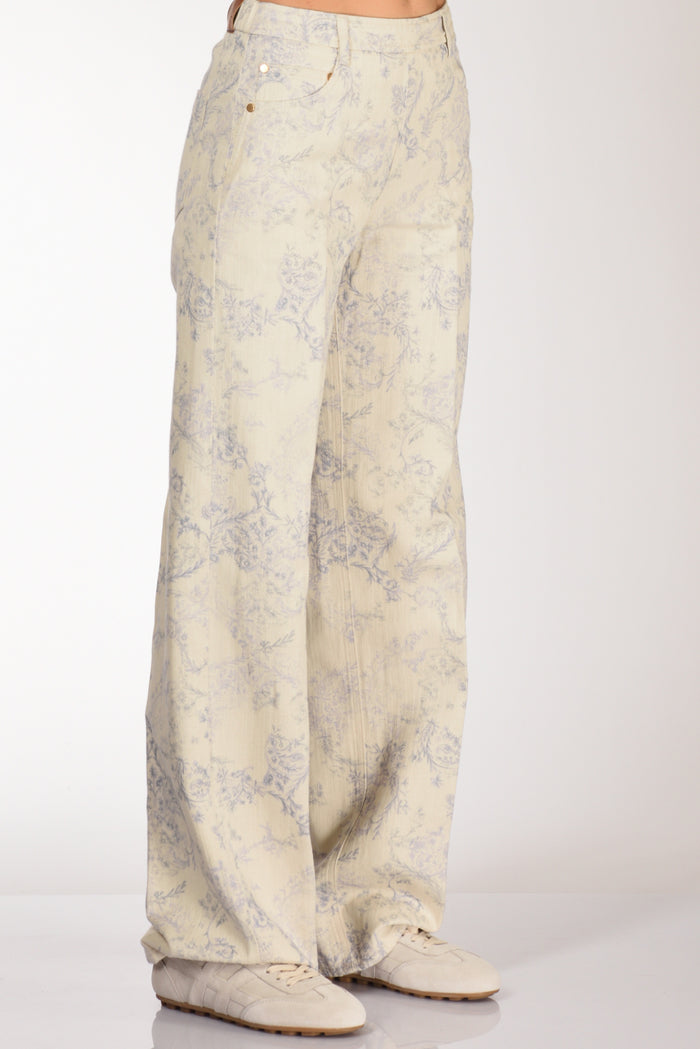 Forte Forte Pantalone Stampa Azzurro/bianco Donna - 4