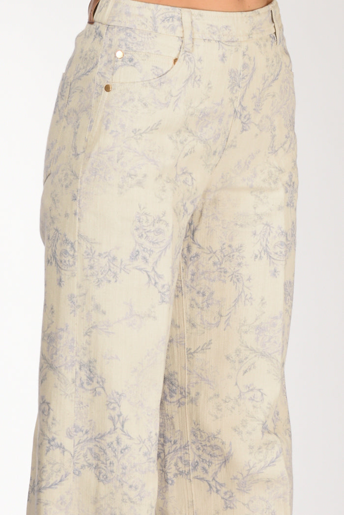 Forte Forte Pantalone Stampa Azzurro/bianco Donna - 5