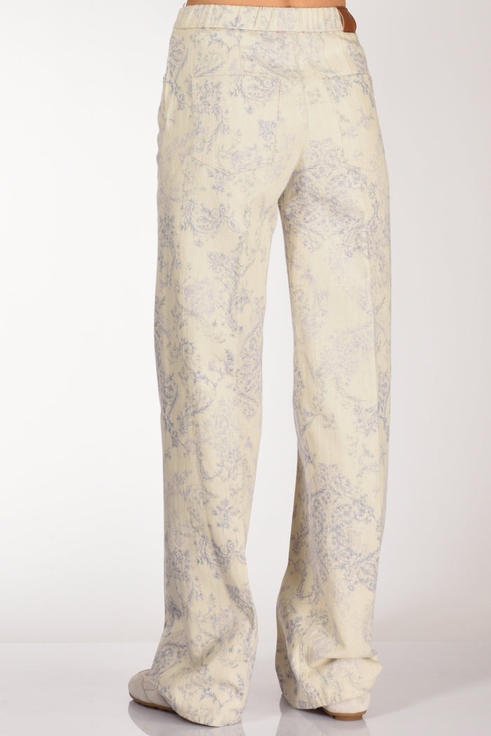 Forte Forte Pantalone Stampa Azzurro/bianco Donna - 6