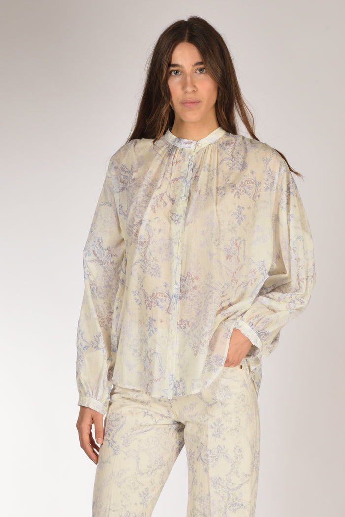 Forte Forte Camicia Stampa Azzurro/bianco Donna - 1