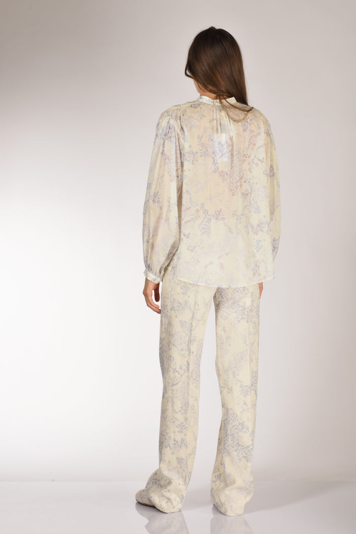 Forte Forte Camicia Stampa Azzurro/bianco Donna - 5