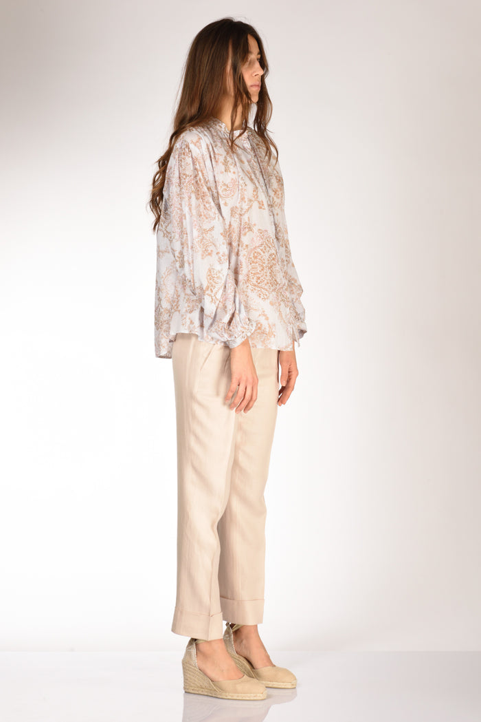 Forte Forte Camicia Stampa Beige/rosa/multicolor Donna - 4