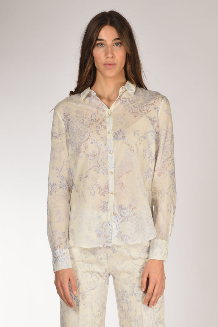 Forte Forte Camicia Stampa Azzurro/bianco Donna - 2