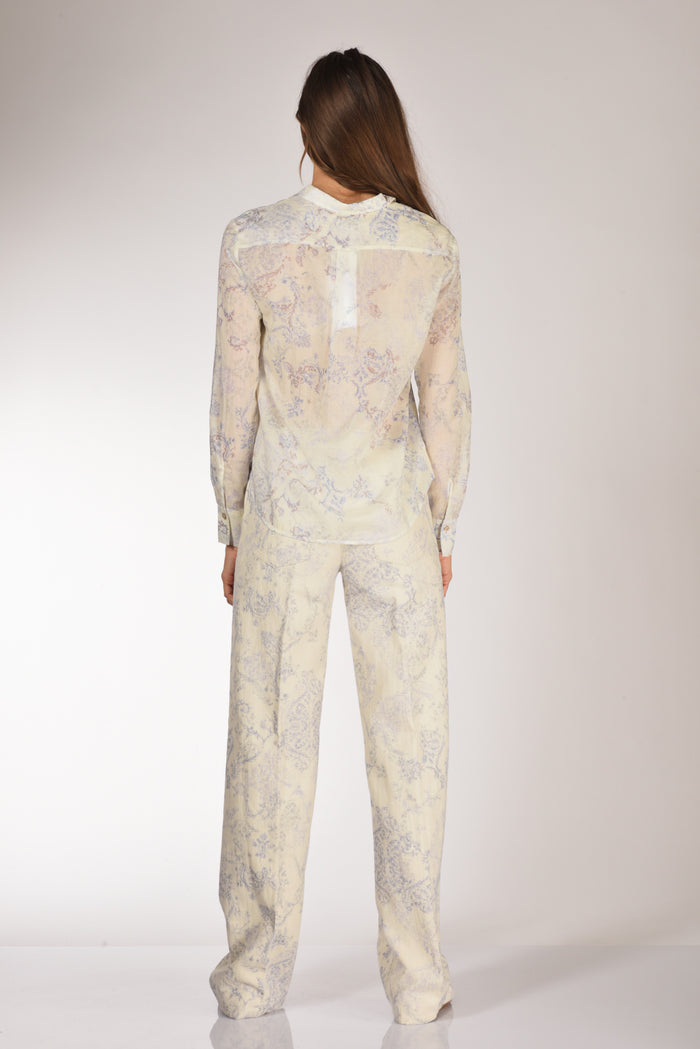 Forte Forte Camicia Stampa Azzurro/bianco Donna - 5