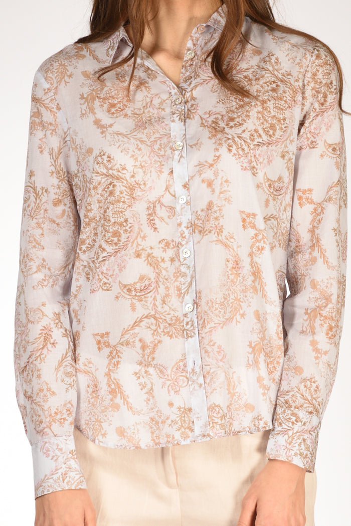 Forte Forte Camicia Stampa Beige/rosa/multicolor Donna - 3