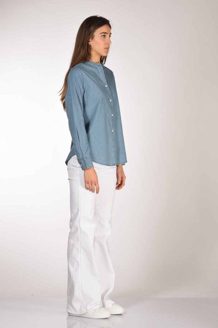 Aspesi Camicia Blu Jeans Donna - 4