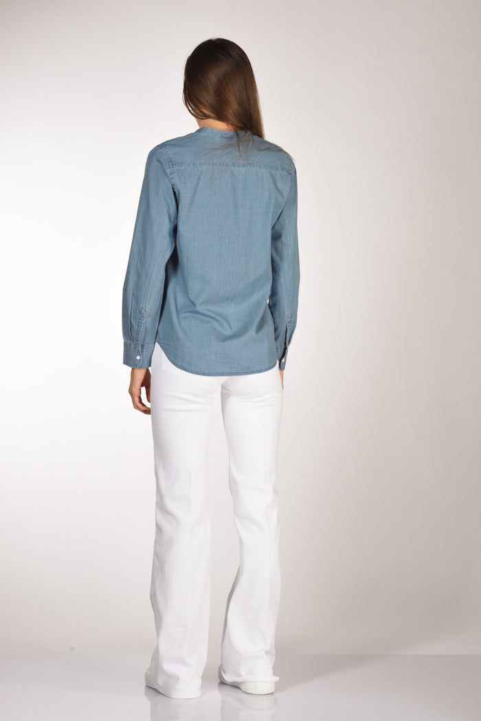 Aspesi Camicia Blu Jeans Donna - 5