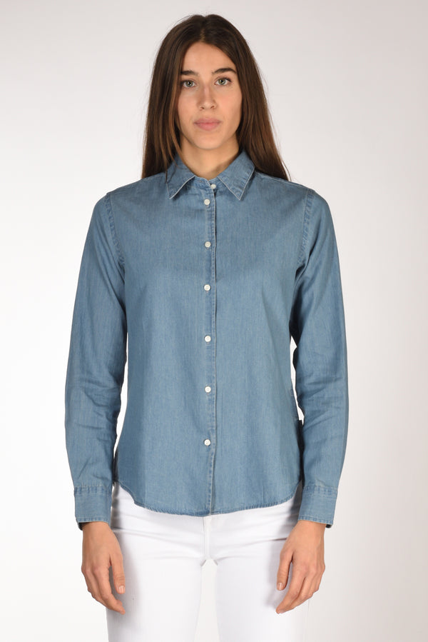 Aspesi Camicia Blu Jeans Donna-2