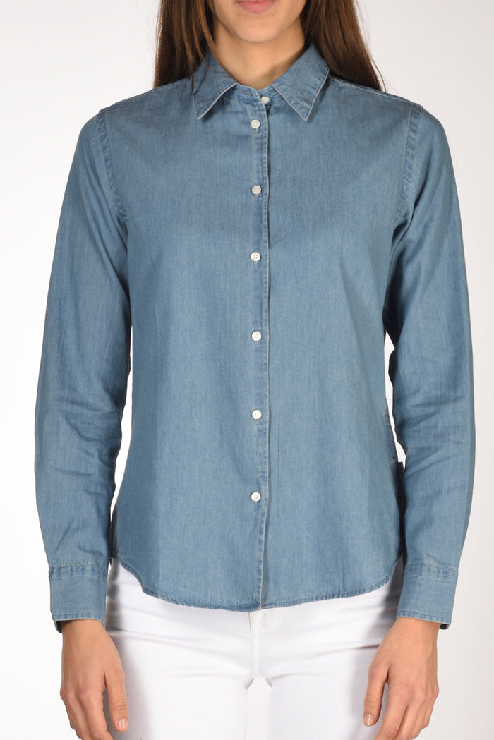 Aspesi Camicia Blu Jeans Donna - 3