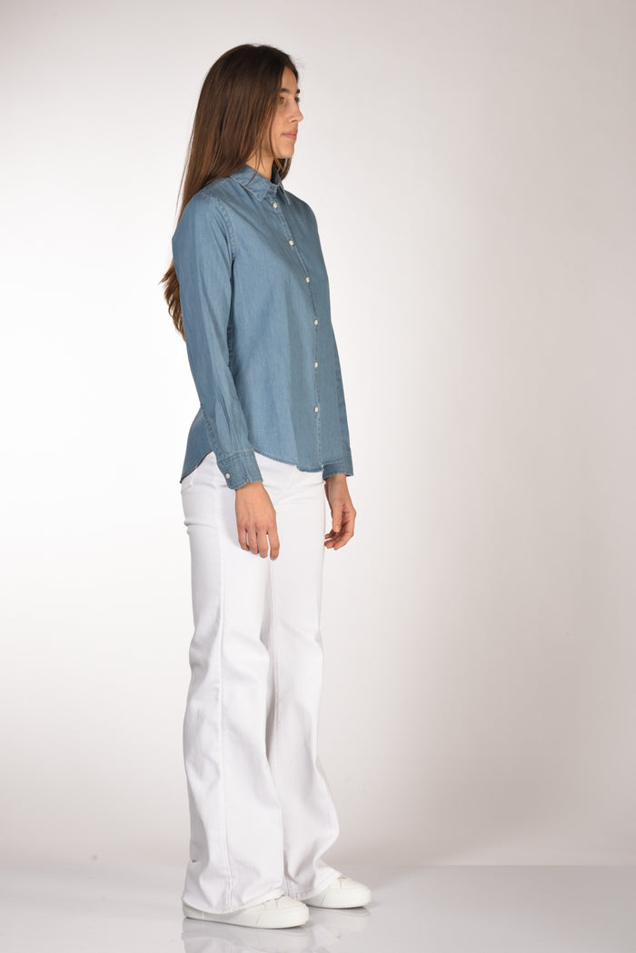 Aspesi Camicia Blu Jeans Donna - 4