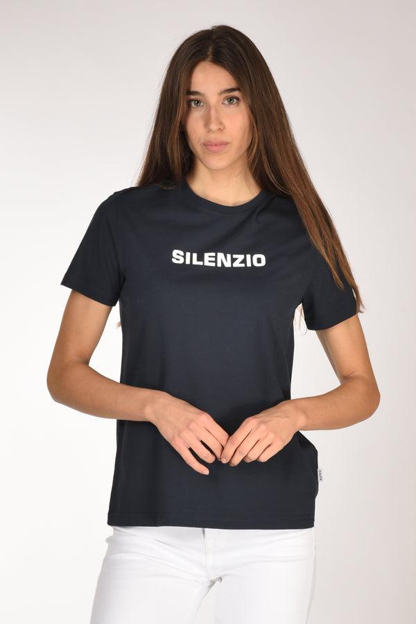 Aspesi Tshirt Scritta Blu Donna