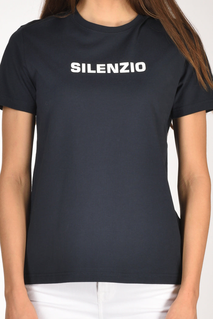 Aspesi Tshirt Scritta Blu Donna - 3