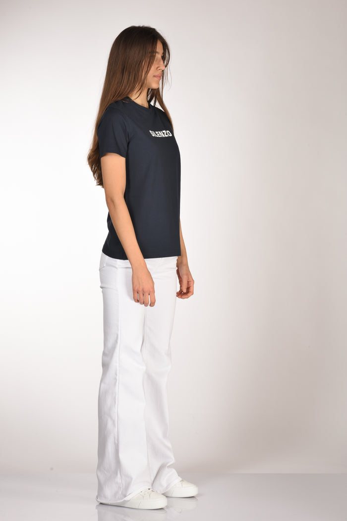 Aspesi Tshirt Scritta Blu Donna - 4
