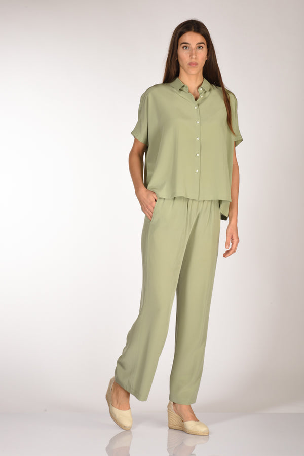 Aspesi Pantalone Verde Chiaro Donna-2