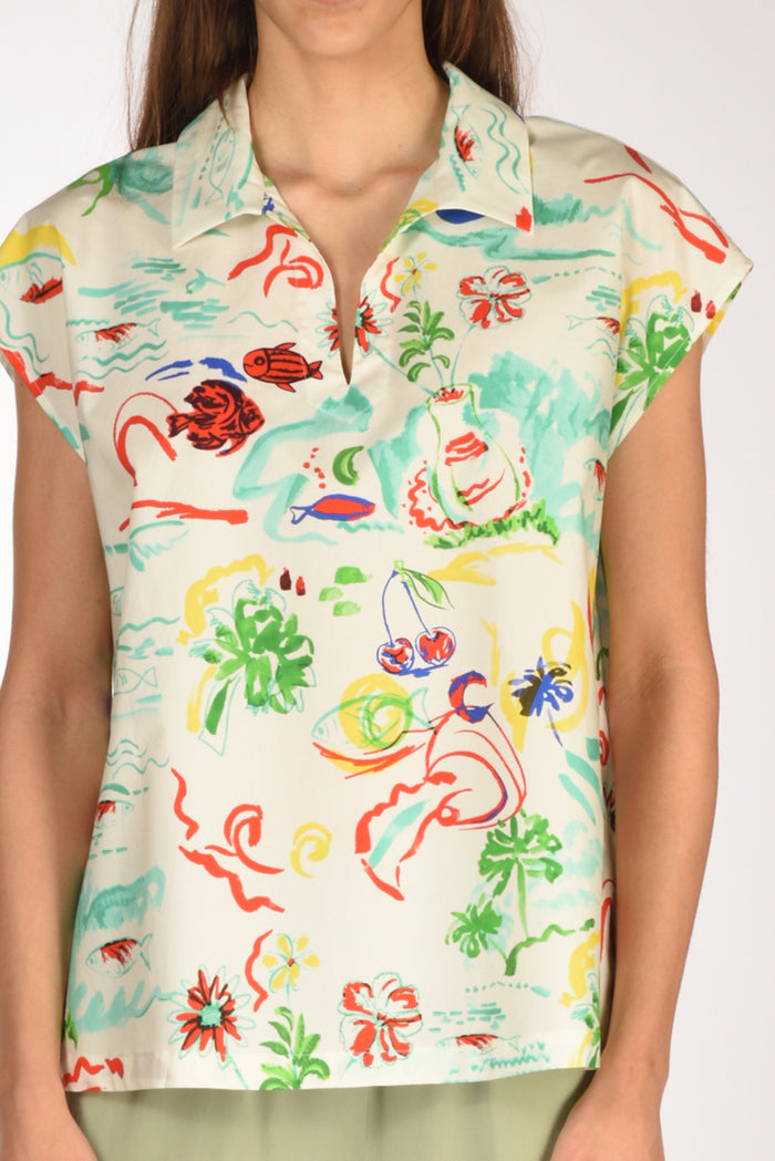 Aspesi Camicia Bianco/multicolor Donna - 3