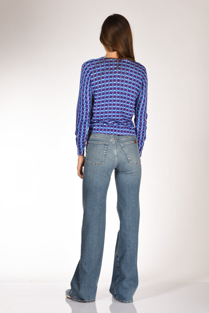 In Bed With You Maglia Stampata Azzurro/blu Donna - 5