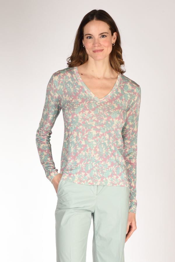 In Bed With You Maglia Stampata Rosa/verde Donna