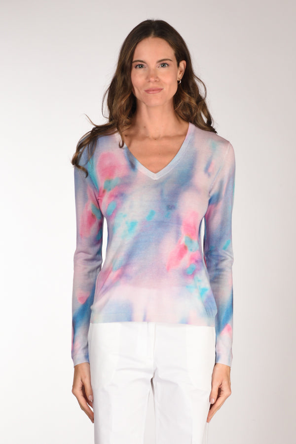 In Bed With You Maglia Stampata Azzurro/rosa Donna-2