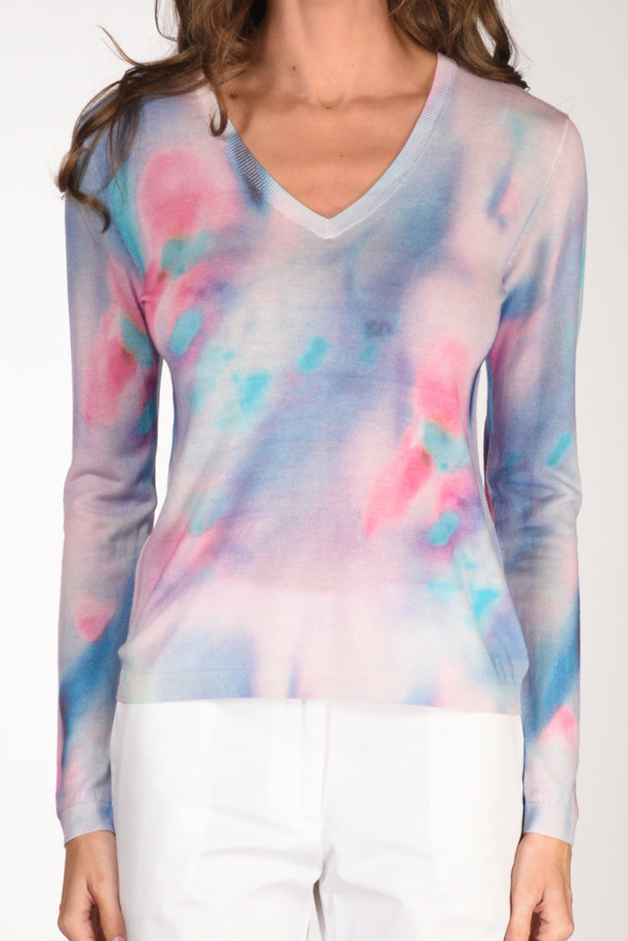 In Bed With You Maglia Stampata Azzurro/rosa Donna - 3