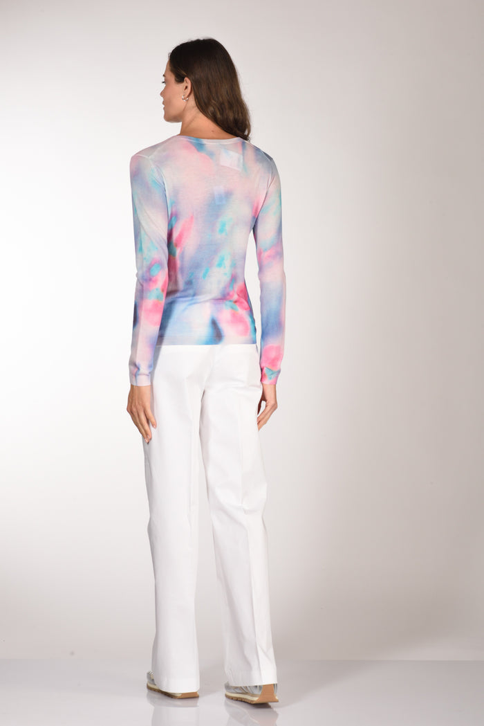 In Bed With You Maglia Stampata Azzurro/rosa Donna - 5