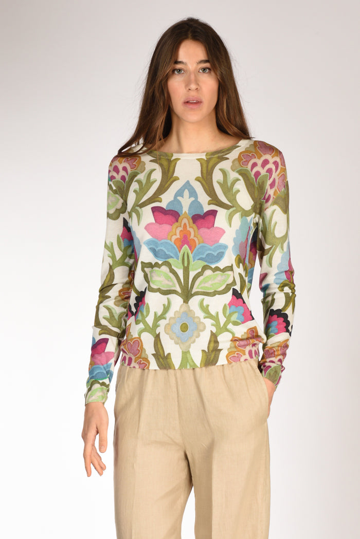 In Bed With You Maglia Stampata Bianco/multicolor Donna - 1