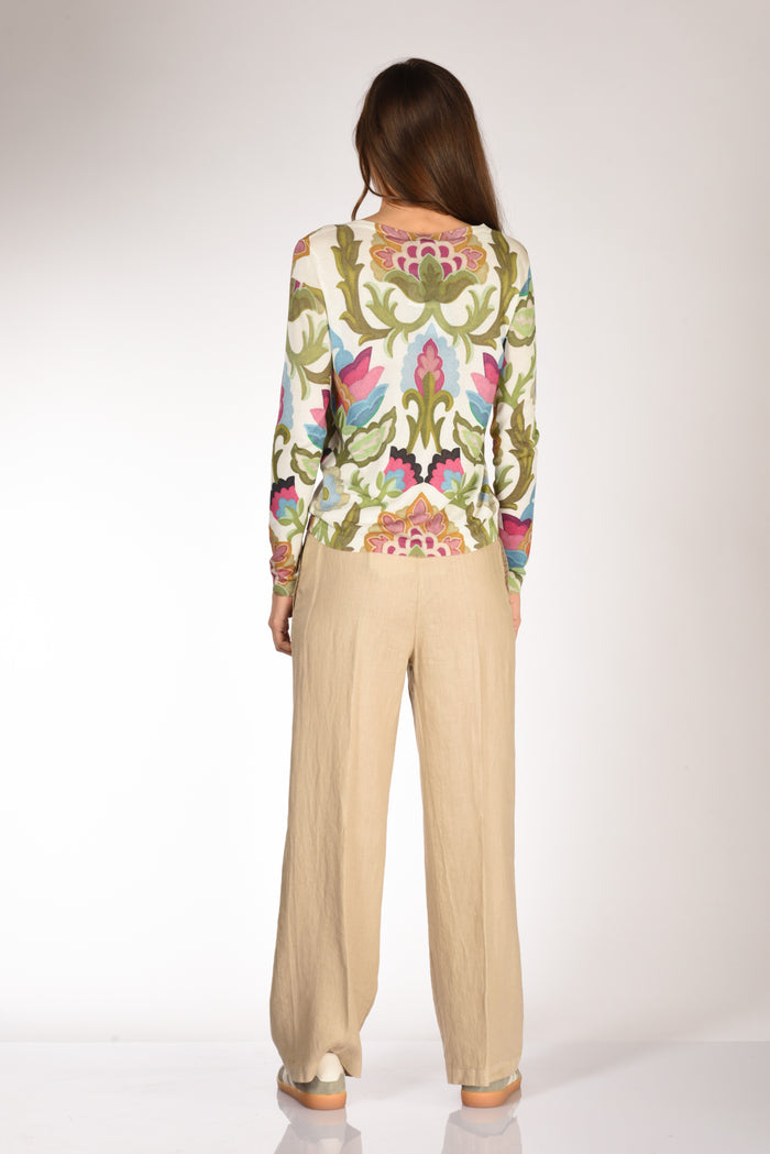 In Bed With You Maglia Stampata Bianco/multicolor Donna - 5