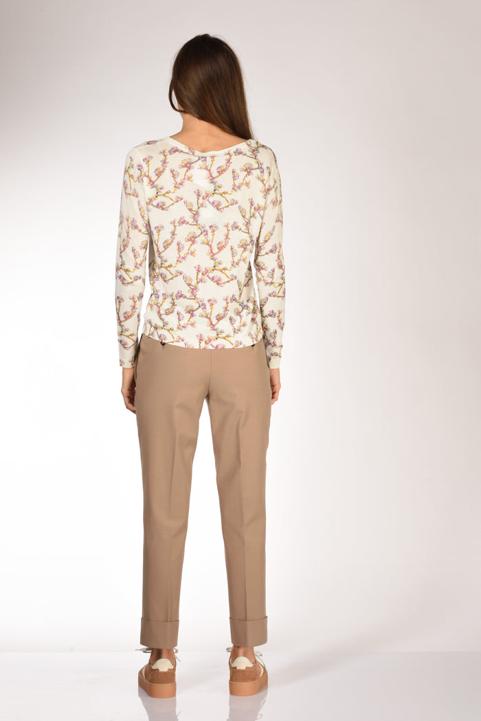 In Bed With You Maglia Stampata Bianco/rosa Donna - 5